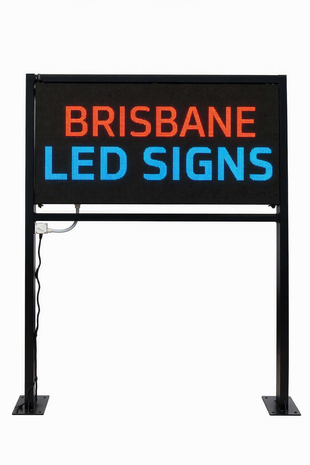 Fixed LED scoreboard installation at a sports ground
